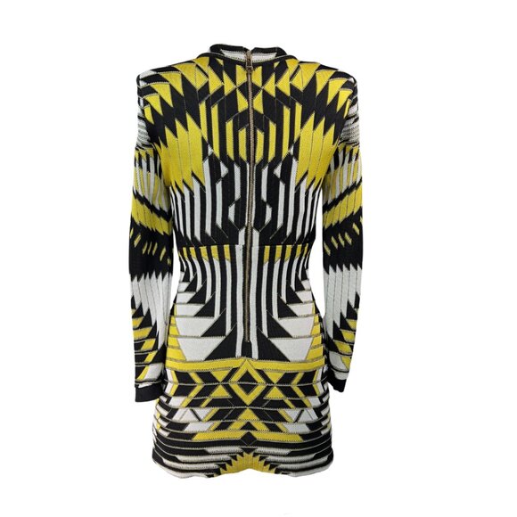 Balmain Woven Mini Dress with Long Sleeves - Picture 2 of 2